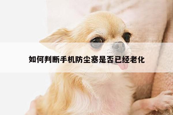 【yy体育】如何判断手机防尘塞是否已经老化